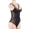 QUEEN LINGERIE TEDDY ENCAJE NEGRO S/M