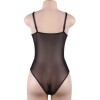 QUEEN LINGERIE TEDDY ENCAJE NEGRO S/M