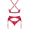 OBSESSIVE - LACELOVE SET TRES PIEZAS ROJO M/L