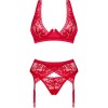 OBSESSIVE - LACELOVE SET TRES PIEZAS ROJO XL/XXL