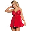 SUBBLIME BABYDOLL ROJO CON LACITO Y BRILLANTES L/XL