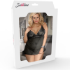 SUBBLIME QUEEN PLUS CORSET NEGRO CON CINTURON