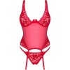 OBSESSIVE - LACELOVE CORSET ROJO XS/S