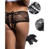 QUEEN LINGERIE PANTIES DE ENCAJE FLORAL ABERTURA TRASERA S/M