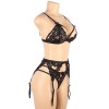 SUBBLIME SET TRES PIEZAS SUJETADOR + LIGUERO + TANGA S/M