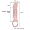 BAILE FUNDA EXTENSORA PENE CON VIBRACION Y STRAP 13.5 CM