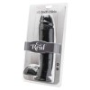 GET REAL - DILDO 25,5 CM CON TESTICULOS NEGRO