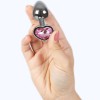 SECRET PLAY - METAL BUTT PLUG CORAZÓN FUCSIA TALLA S 7 CM