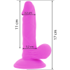 DIVERSIA DILDO FLEXIBLE CON VIBRACION 17 CM - LILA