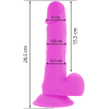 DIVERSIA DILDO FLEXIBLE CON VIBRACION 20.5 CM - LILA