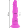 DIVERSIA DILDO FLEXIBLE CON VIBRACION 23 CM - LILA