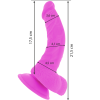 DIVERSIA DILDO FLEXIBLE CON VIBRACION 21.5 CM - LILA