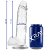 XRAY ARNÉS + DILDO REALISTA TRANSPARENTE 22CM X 4.6CM