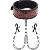 BEGME RED EDITION COLLAR CON CADENAS Y PINZAS PEZONES CON FORRO DE NOPRENO