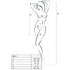 PASSION WOMAN BS027 BODYSTOCKING ESTILO VESTIDO NEGRO TALLA UNICA