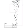 PASSION WOMAN BS035 BODYSTOCKING NEGRO TALLA UNICA