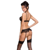 PASSION WOMAN LOVELIA SET DE TRES PIEZAS NEGRO S/M