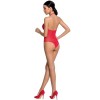 PASSION WOMAN BS088 BODYSTOCKING ROJO TALLA UNICA