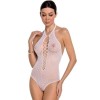 PASSION WOMAN BS088 BODYSTOCKING BLANCO TALLA UNICA