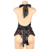 QUEEN LINGERIE TEDDY ESCOTADO DE ENCAJES S/M