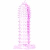 FUNDA PARA PENE CON PUNTOS ESTIMULANTES ROSA 14 CM