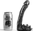 ALL BLACK DILDO REALISTICO 19CM