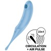 SATISFYER TWIRLING PRO ESTIMULADOR Y VIBRADOR - AZUL