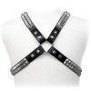 LEATHER BODY PYRAMID STUD HARNESS