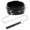 DARKNESS COLLAR CONFORTABLE DE POSTURA CON CADENA LEATHER