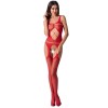 PASSION WOMAN BS057 BODYSTOCKING ROJO TALLA UNICA