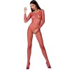 PASSION WOMAN BS068 BODYSTOCKING ROJO TALLA UNICA