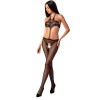 PASSION WOMAN BS080 BODYSTOCKING NEGRO TALLA UNICA