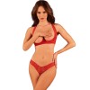 OBSESSIVE - LACELOVE SET DOS PIEZAS CUPLESS ROJO XL/XXL