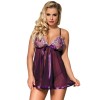 SUBBLIME BABYDOLL CON LACITO Y BRILLANTES LILA S/M